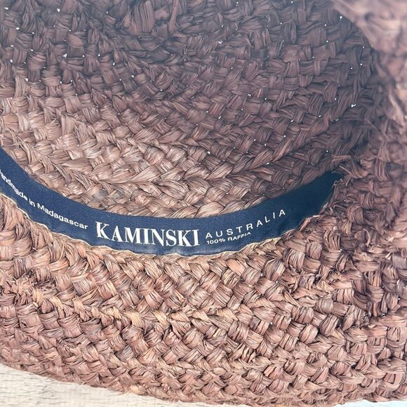 Helen Kaminski Australia 100% Raffia Brown Brimmed Sun Hat. main image 9